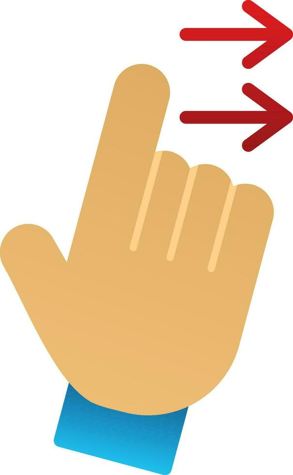 Swipe Right Vector Icon Design