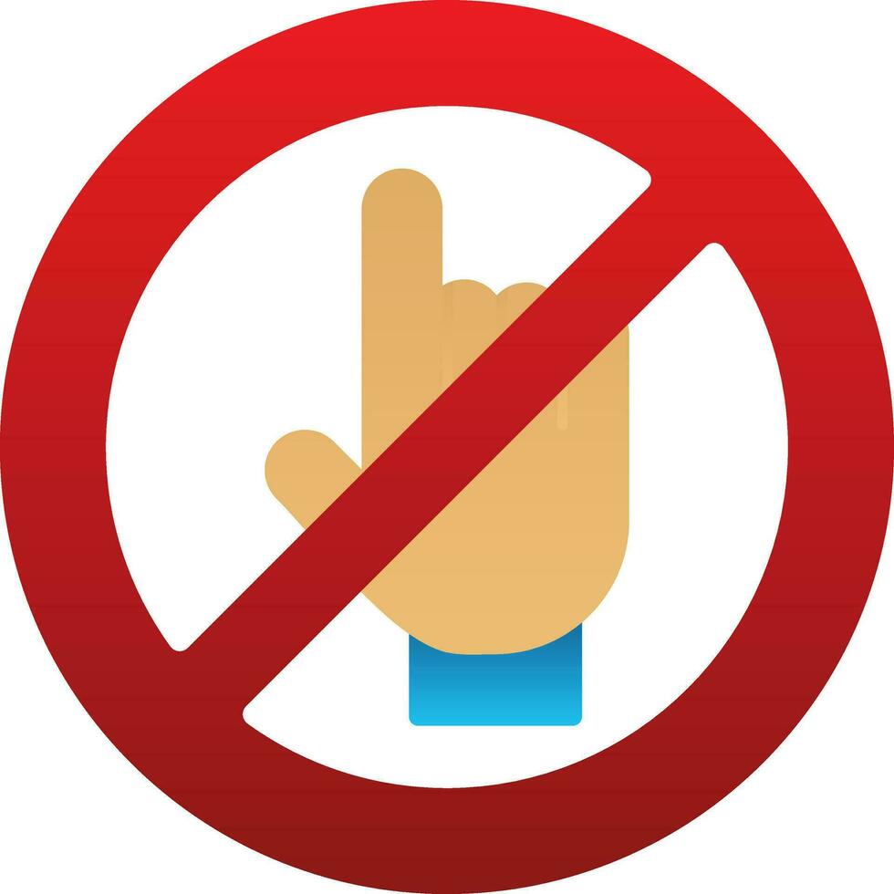 Do Not Touch Vector Icon Design