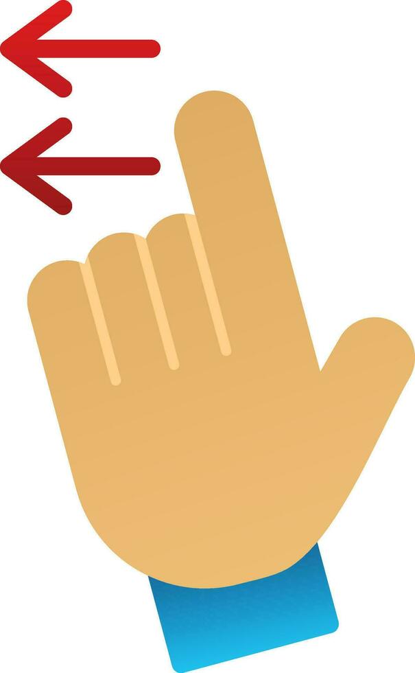 Swipe Left Vector Icon Design