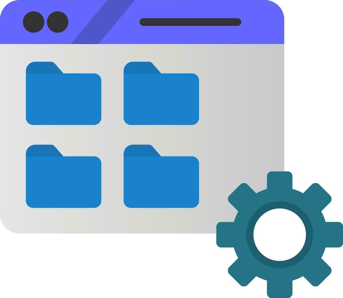 Folder Management Vector Icon Design