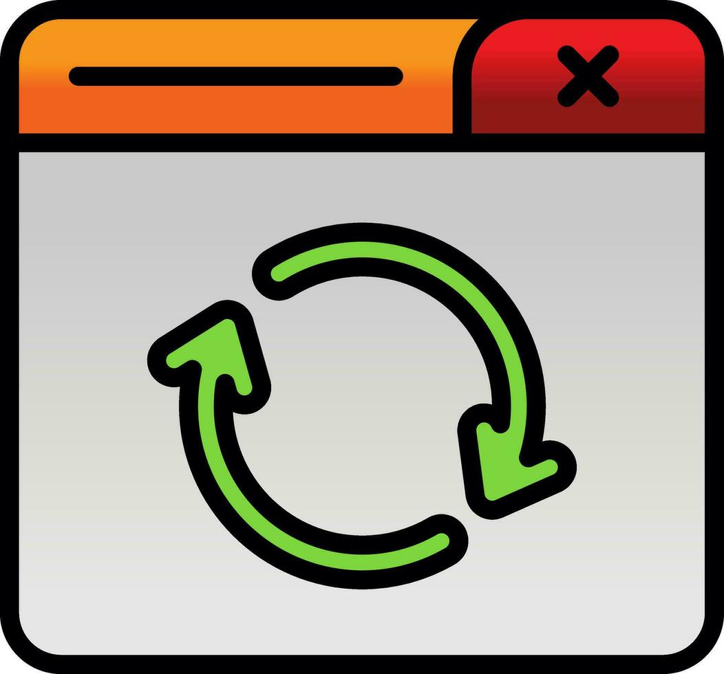 Refresh Page Vector Icon Design