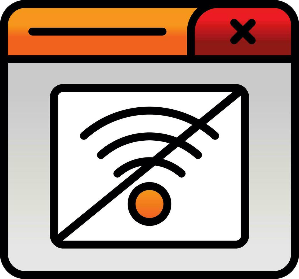 Connection Error Vector Icon Design