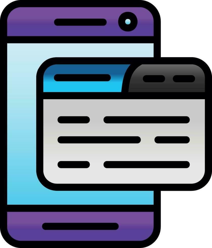 Mobile App Vector Icon Design