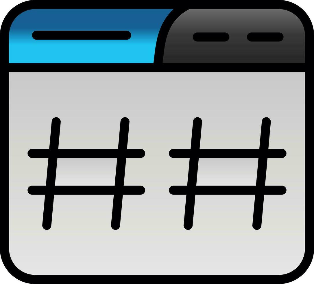 Hastag Vector Icon Design