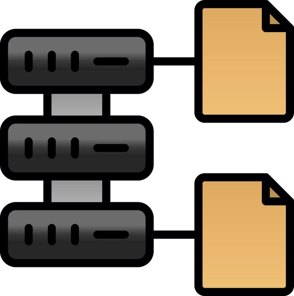 Database File Vector Icon Design