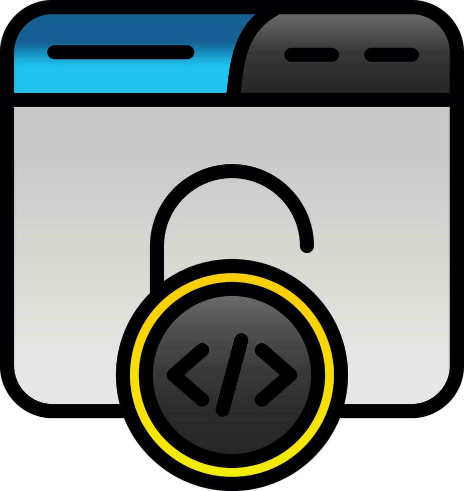 Unsecured Vector Icon Design