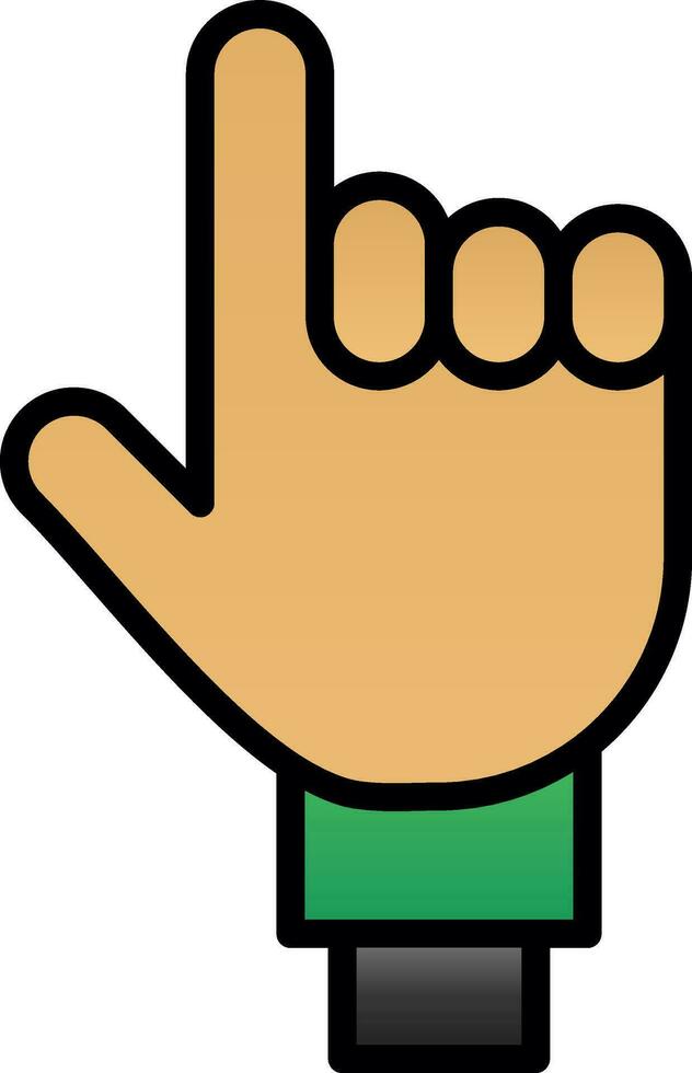 One Finger Vector Icon Design
