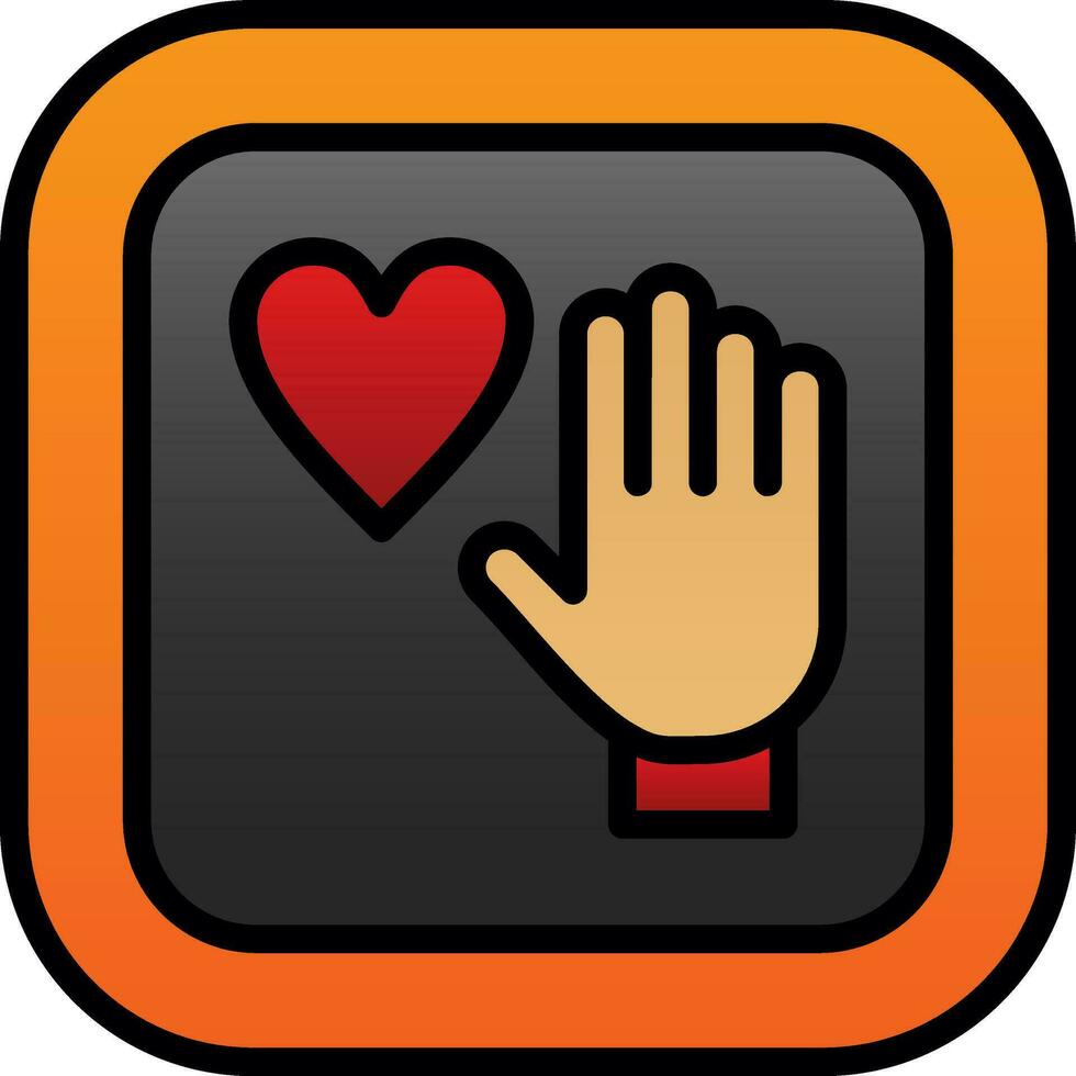 Palm Of Hand Vector Icon Design