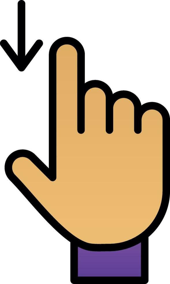 Down Arrow Vector Icon Design