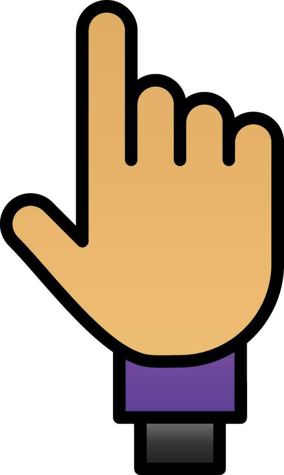 One Finger Vector Icon Design