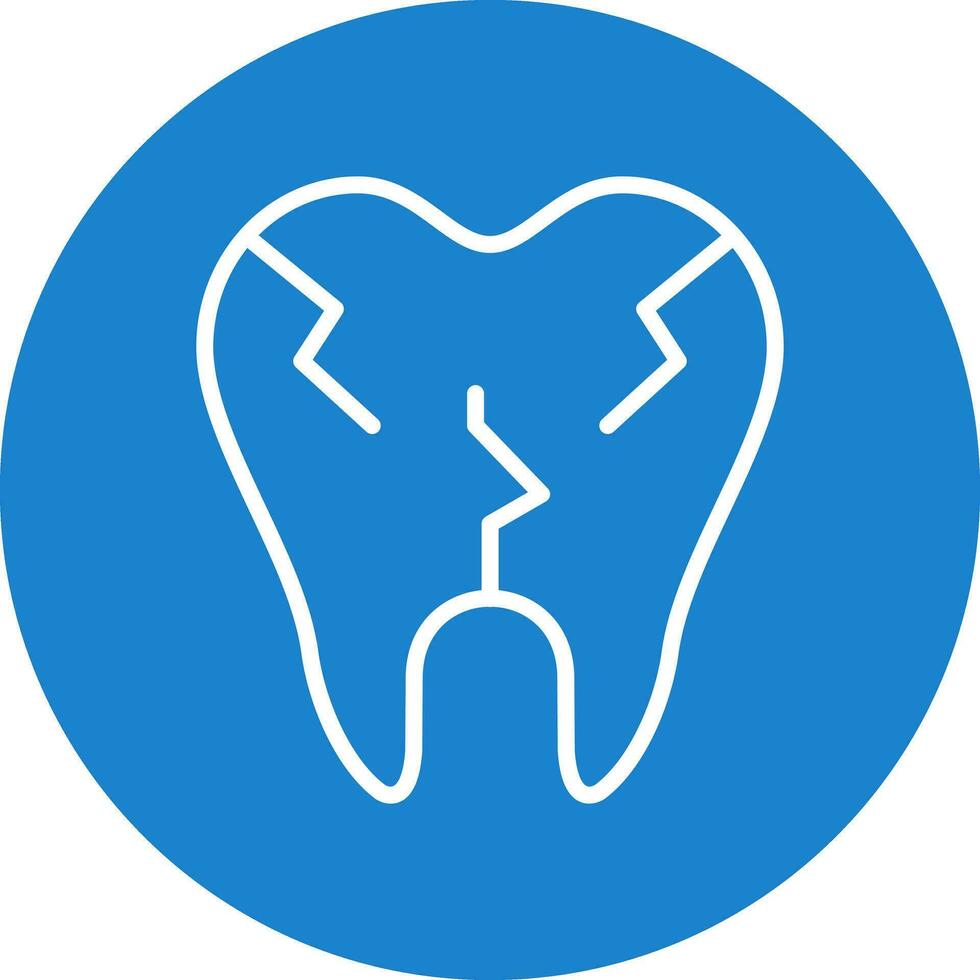 Broken Tooth Vector Icon Design