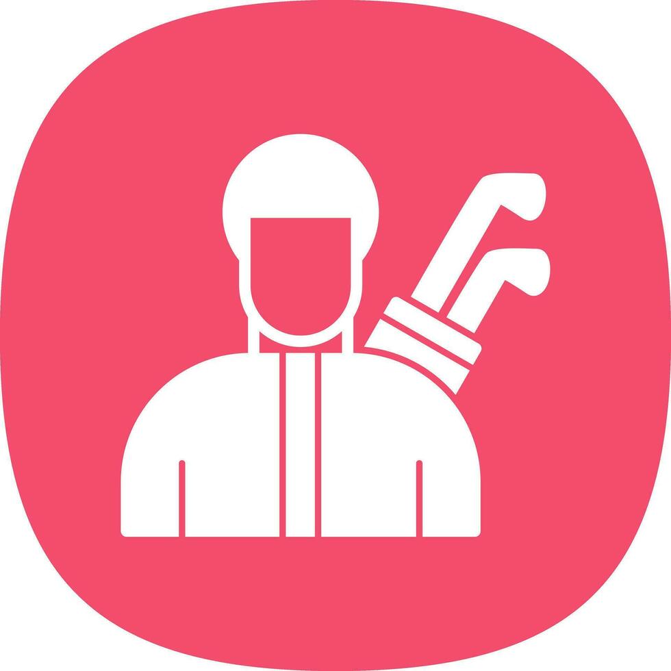 Golfer Vector Icon Design