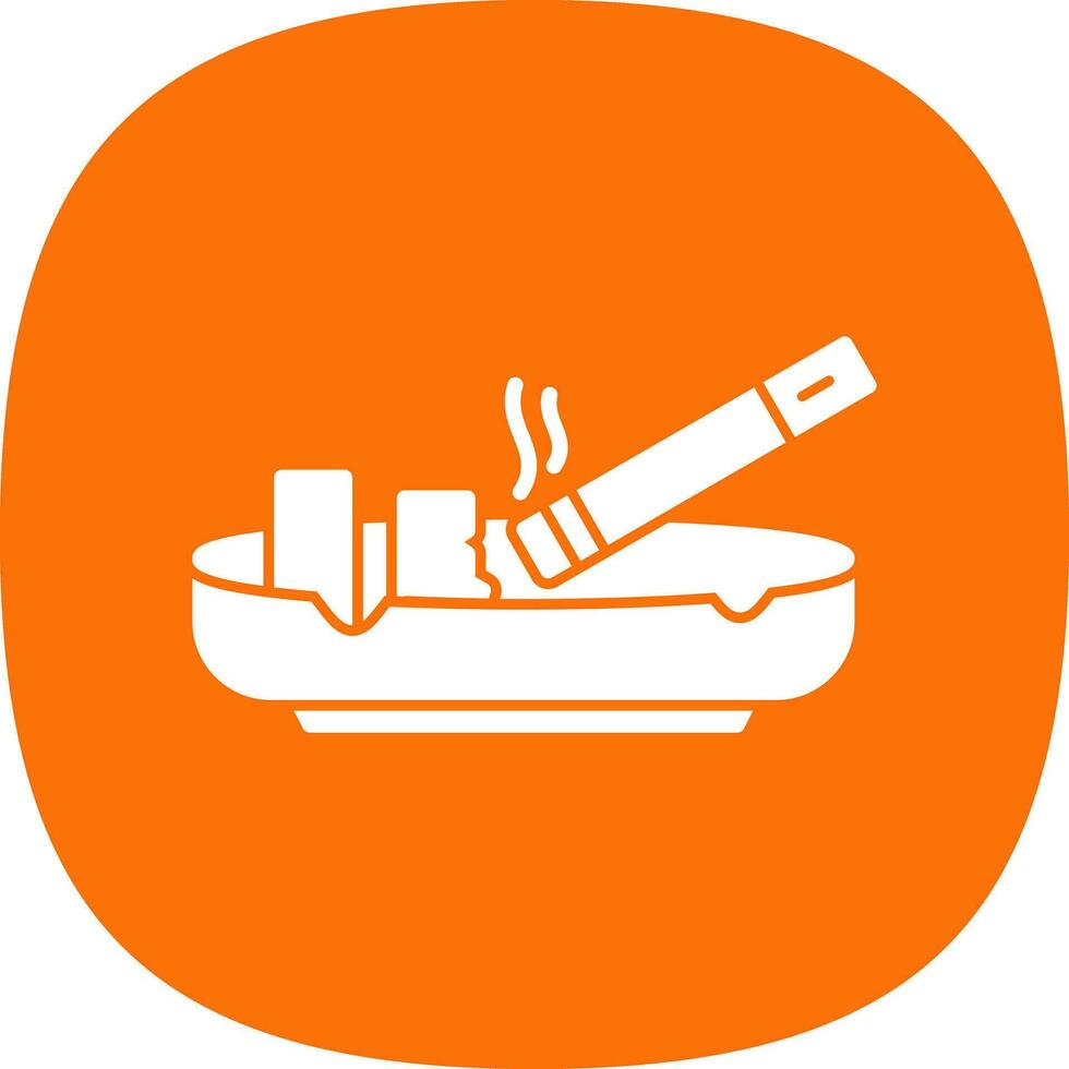 Ashtray Vector Icon Design
