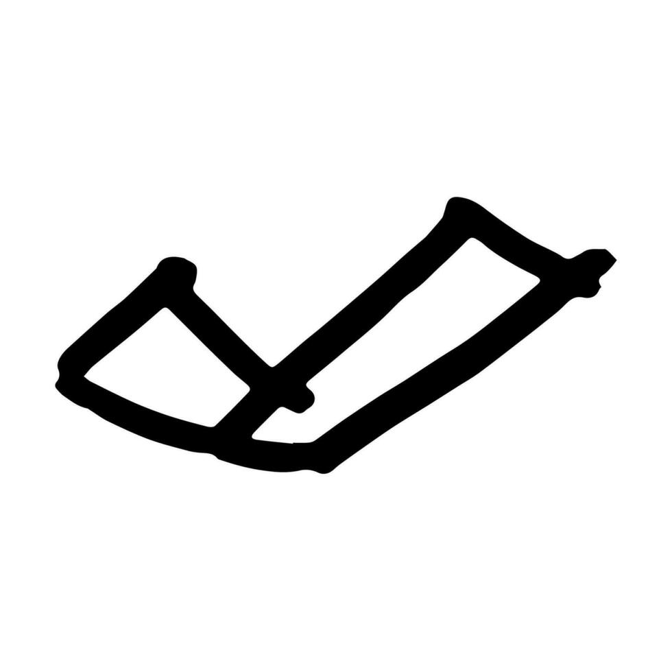 Check Checklist symbol doodle hand drawing marker style vector