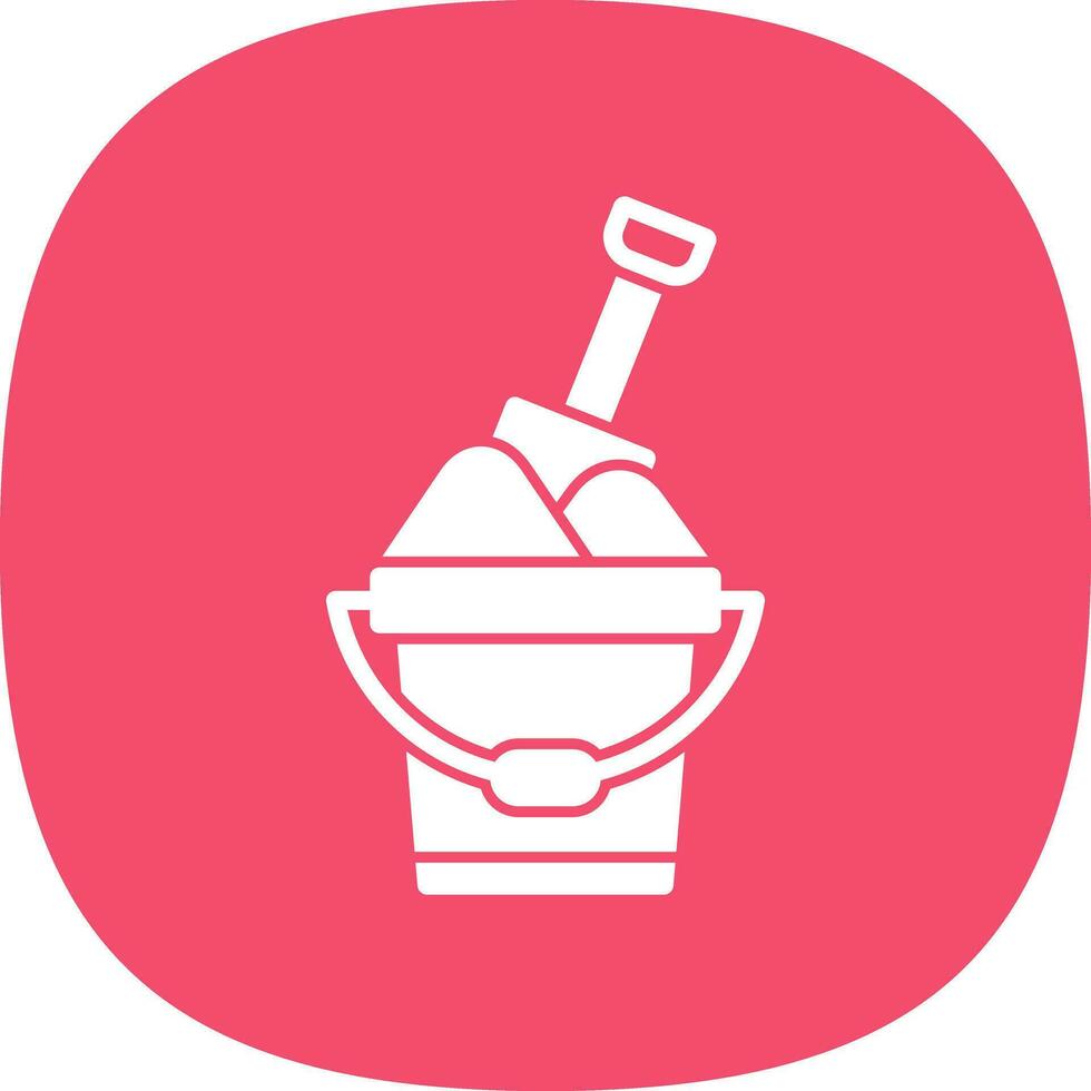 Sand bucket Vector Icon Design