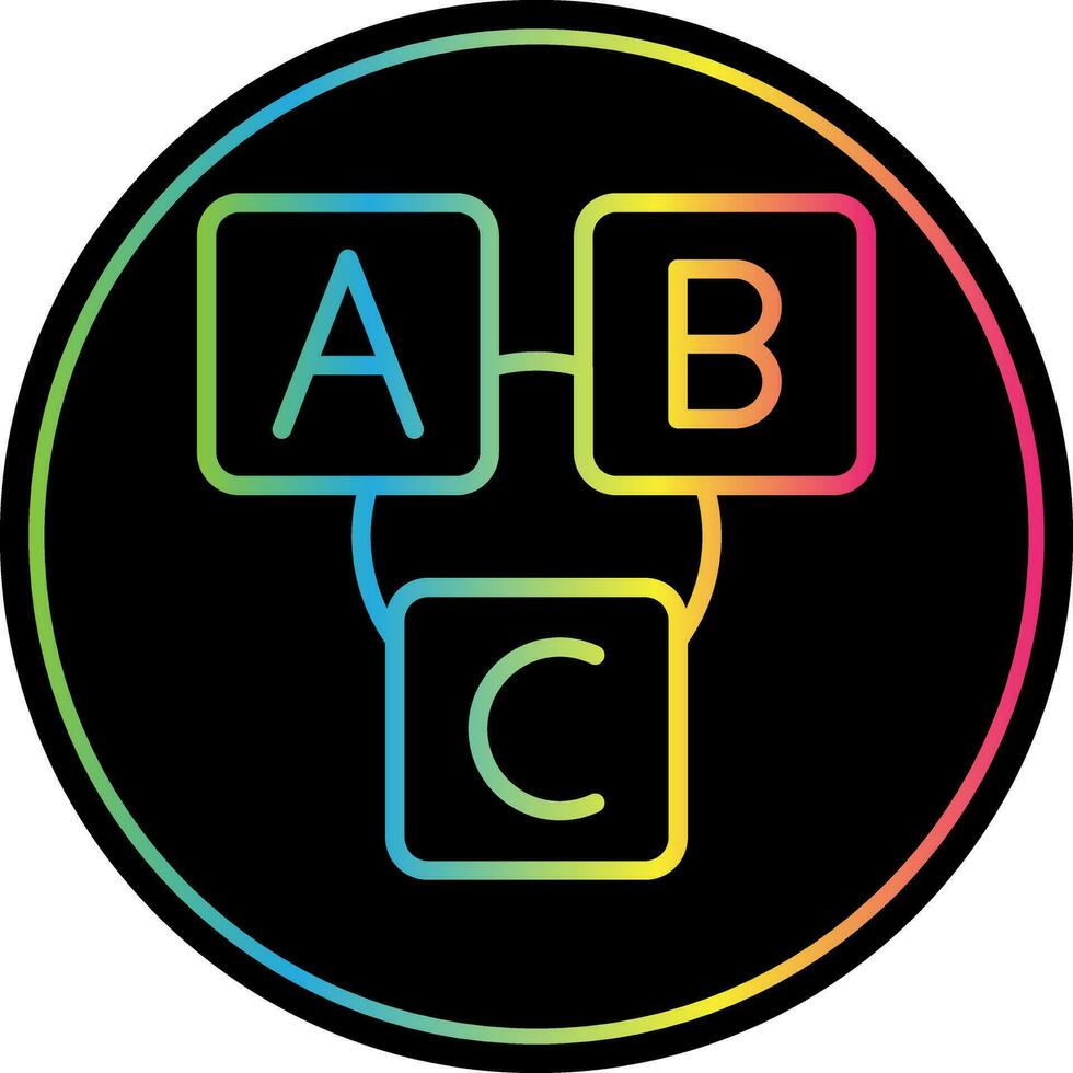 Abc block Vector Icon Design