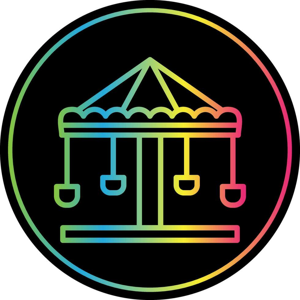 diseño de icono de vector de merry go round