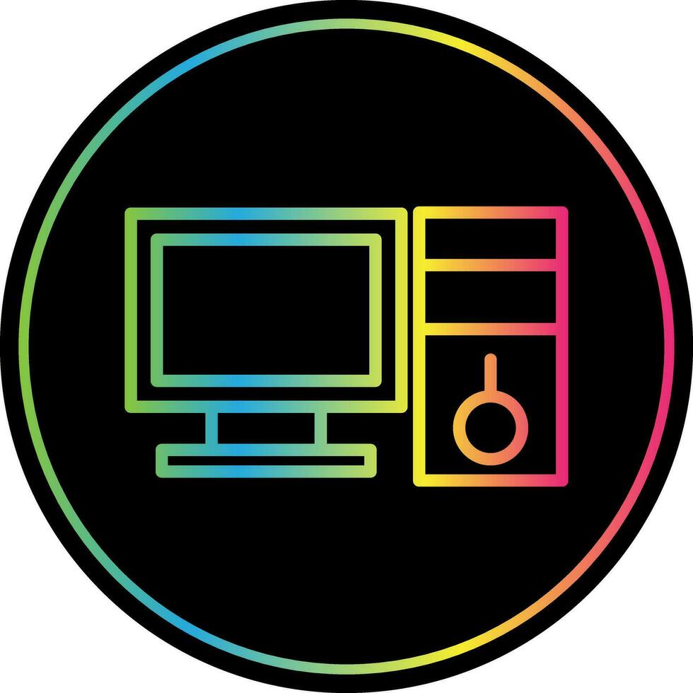 Desktop computer Vector Icon Design