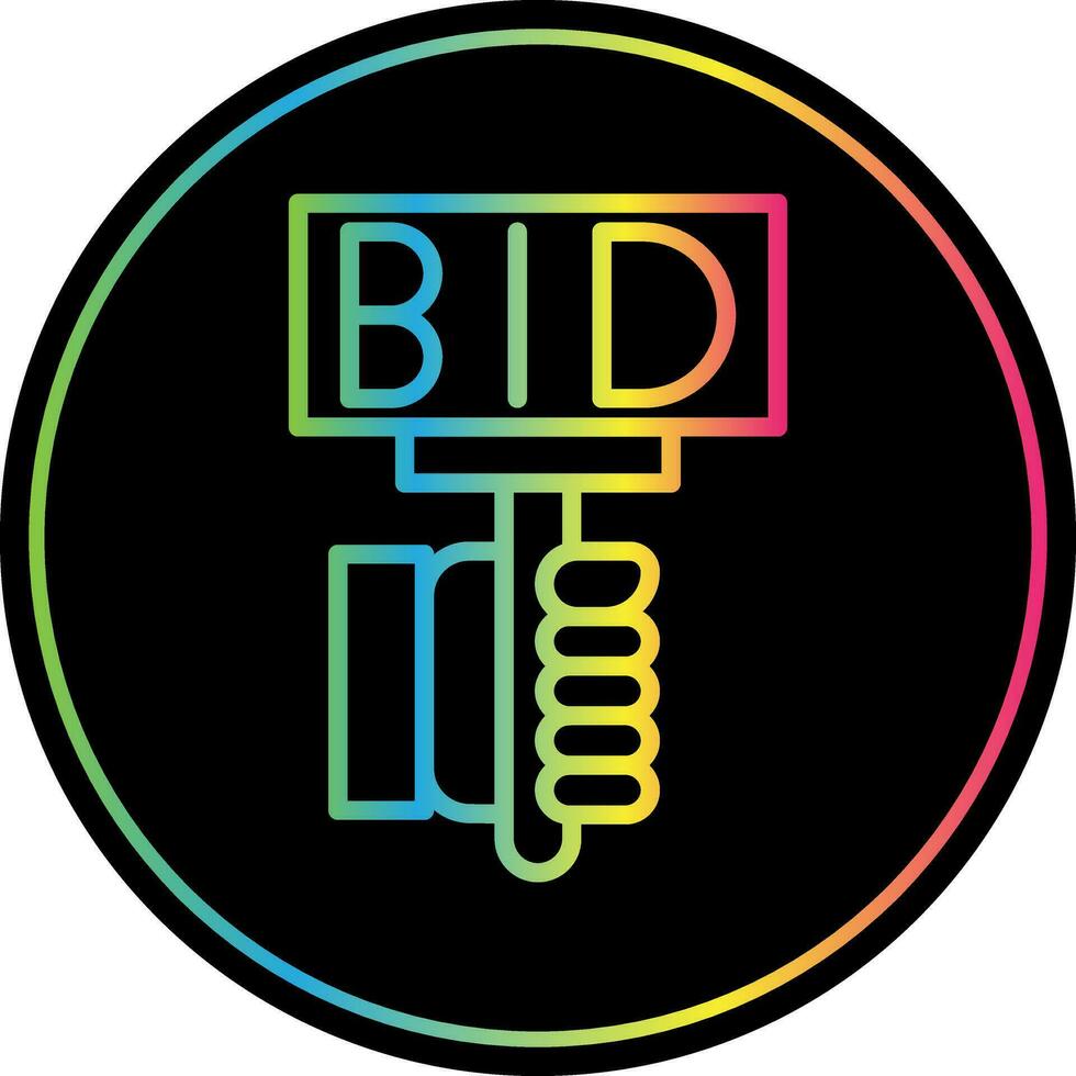 Bid Vector Icon Design