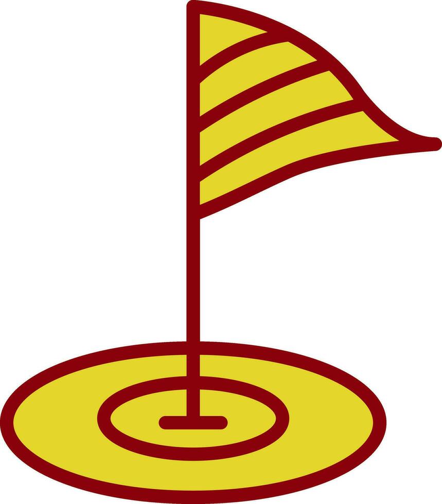 Golf flag Vector Icon Design