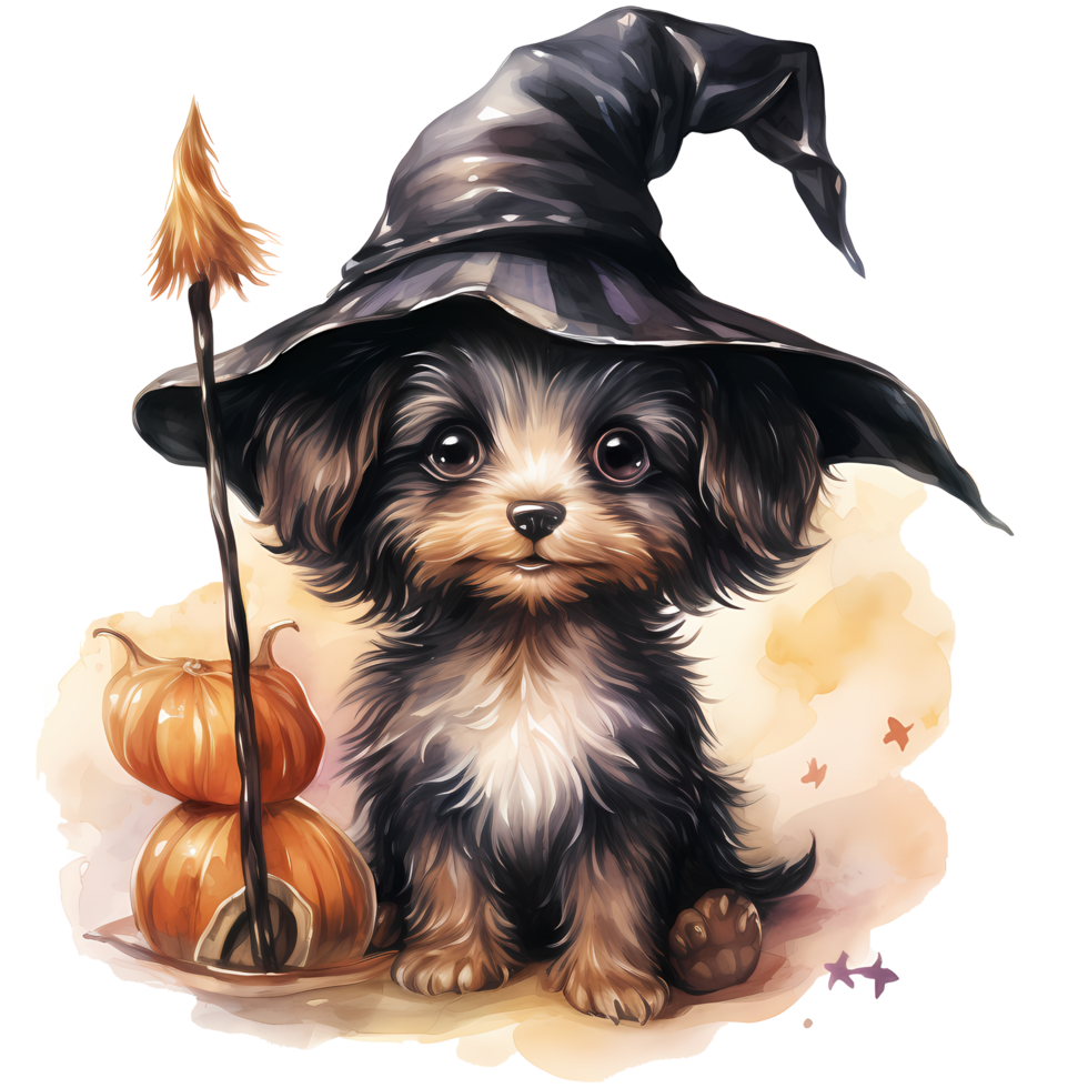 Cute Dog Costumes for Halloween costume. Illustration AI Generative png