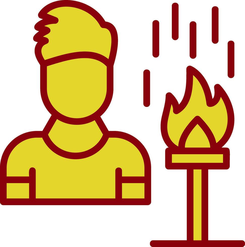 diseño de icono de vector de hombre comedor de fuego