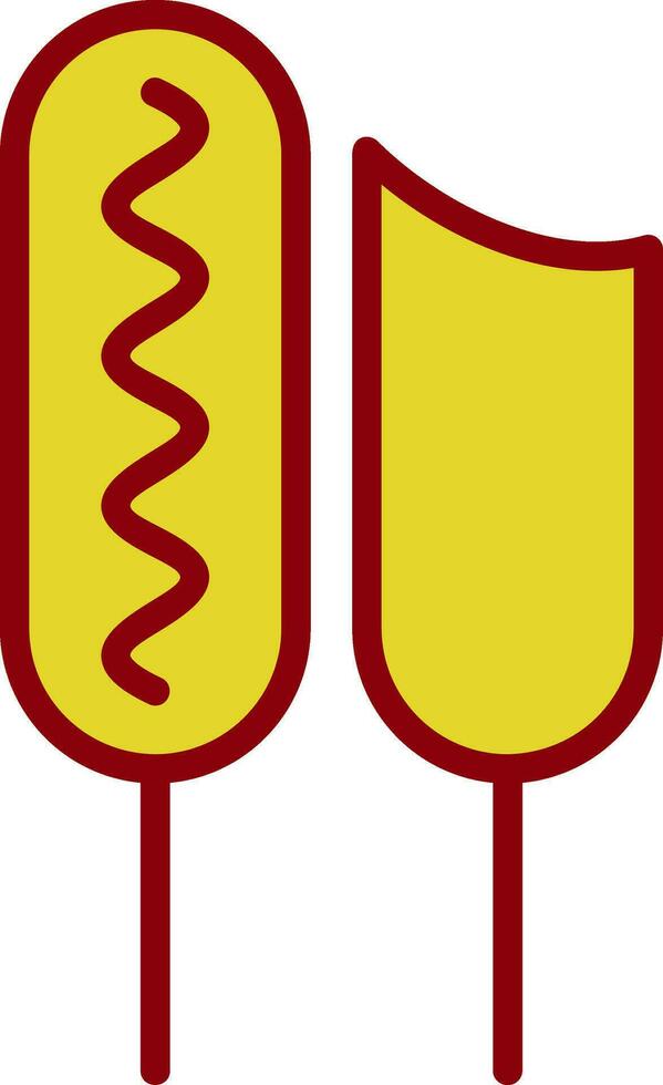 Corn dog Vector Icon Design