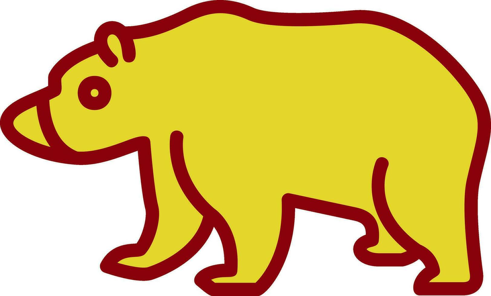 diseño de icono de vector de oso