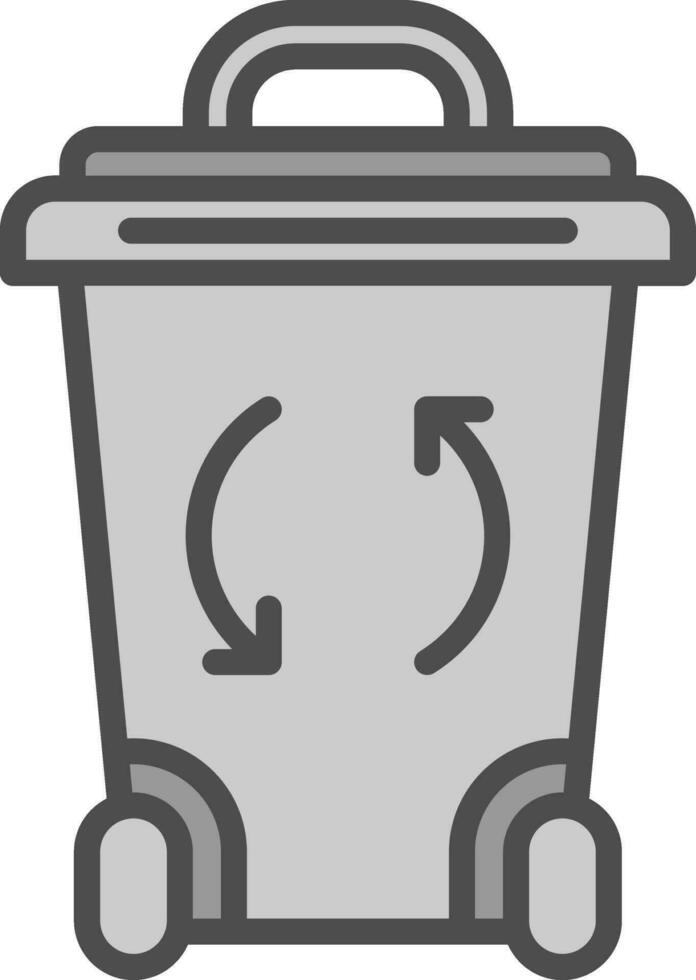 diseño de icono de vector de papelera de reciclaje