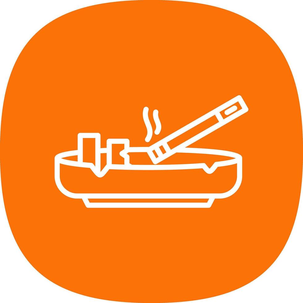 Ashtray Vector Icon Design