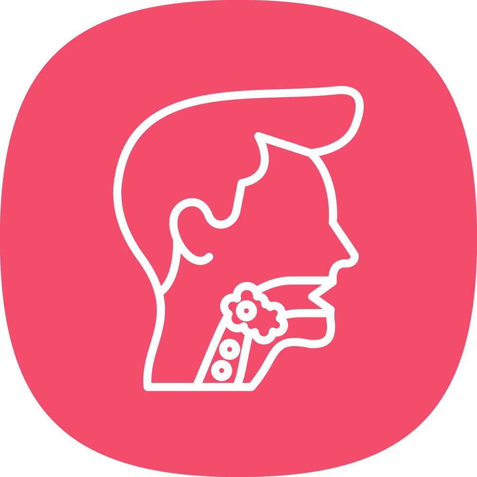 Throat cancer Vector Icon Design