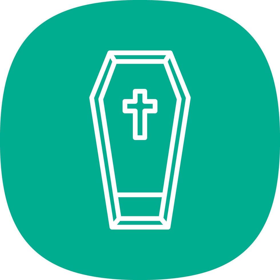 Coffin Vector Icon Design