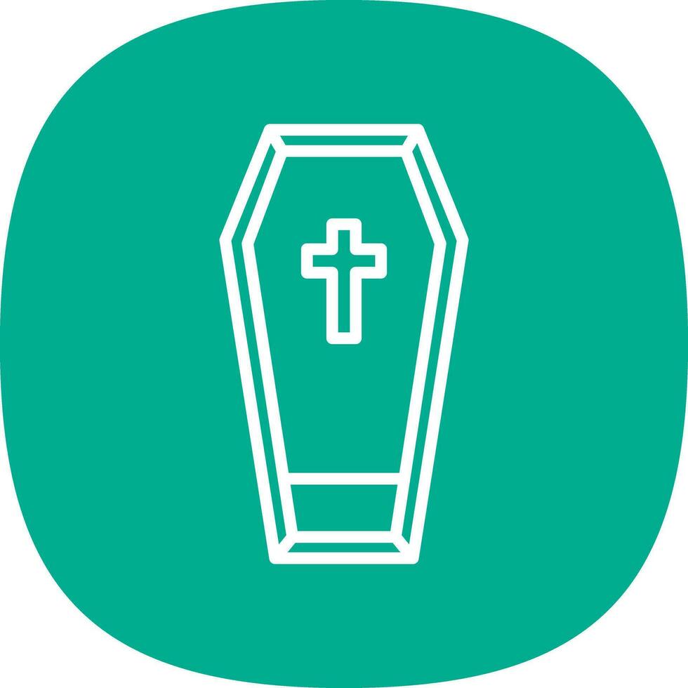 Coffin Vector Icon Design