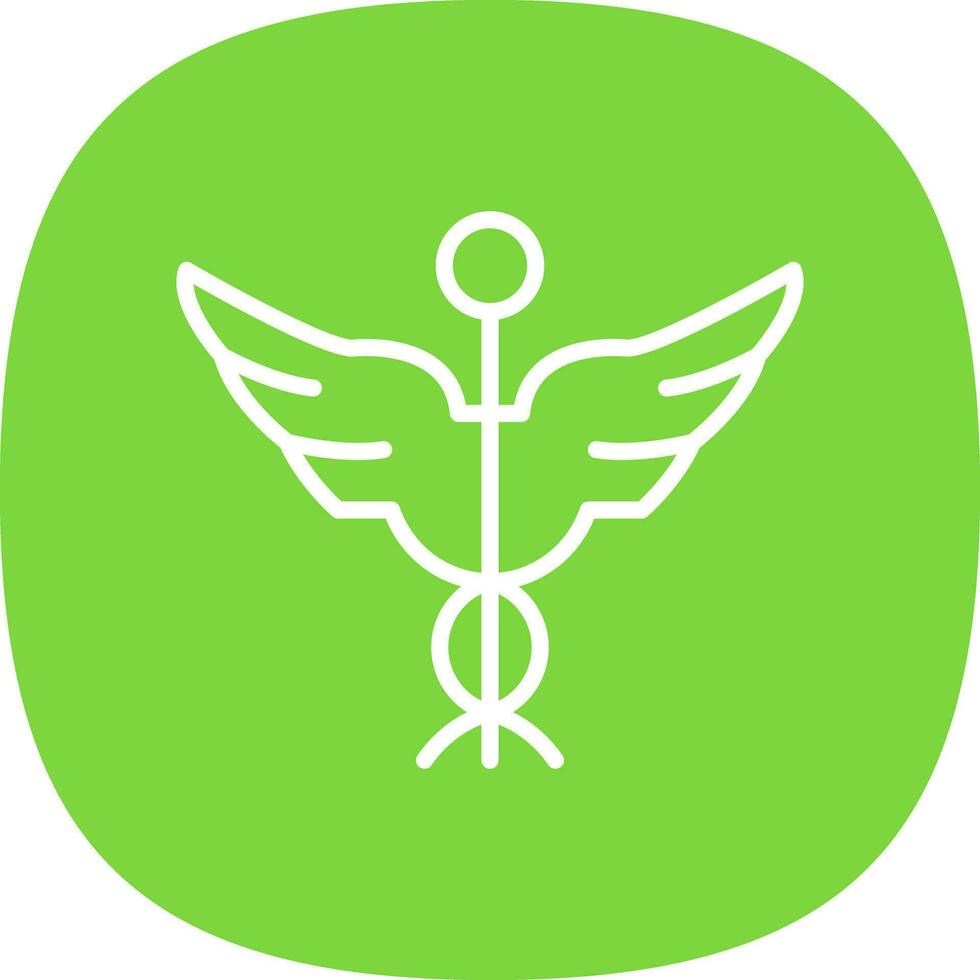 Caduceus Vector Icon Design
