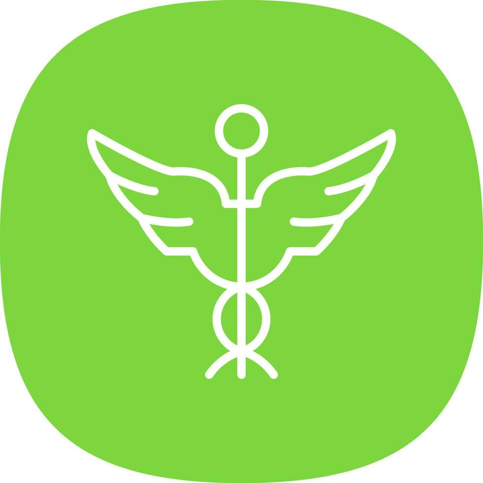 Caduceus Vector Icon Design