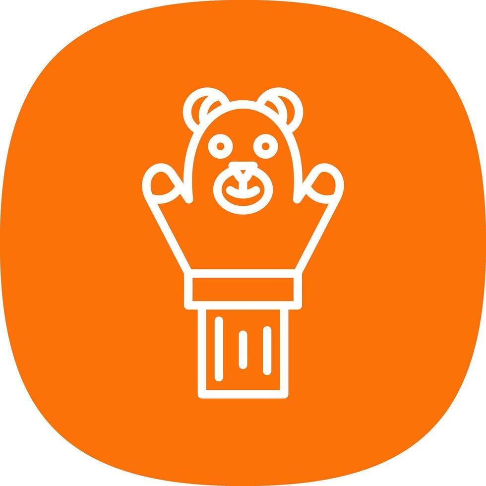 Hand puppet Vector Icon Design