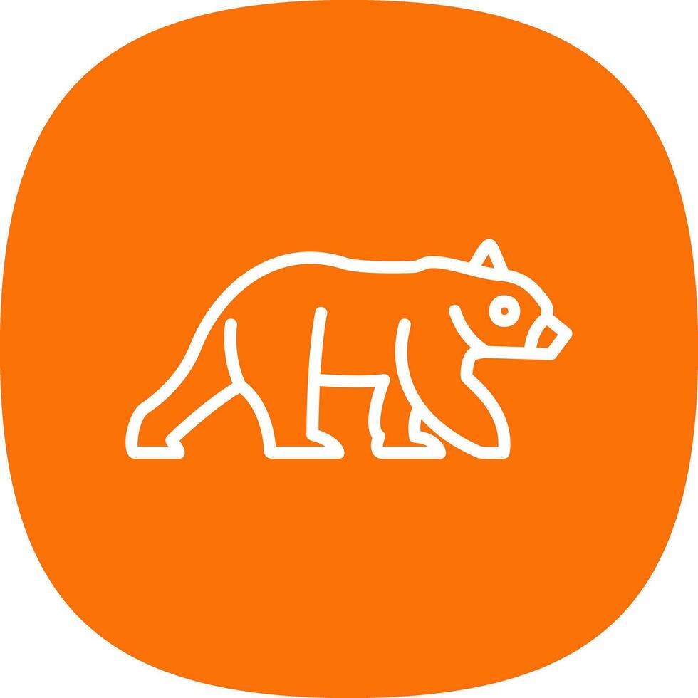 diseño de icono de vector de oso