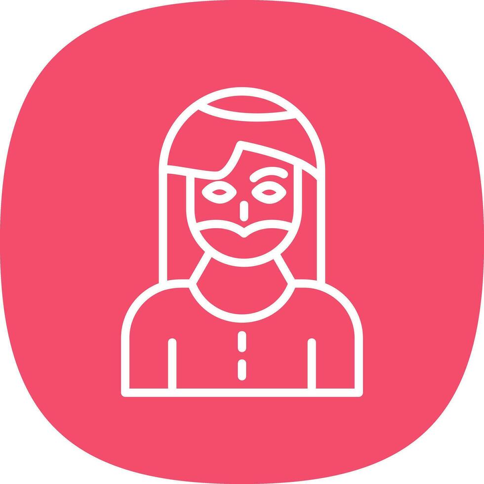 Bearded woman Vector Icon Design