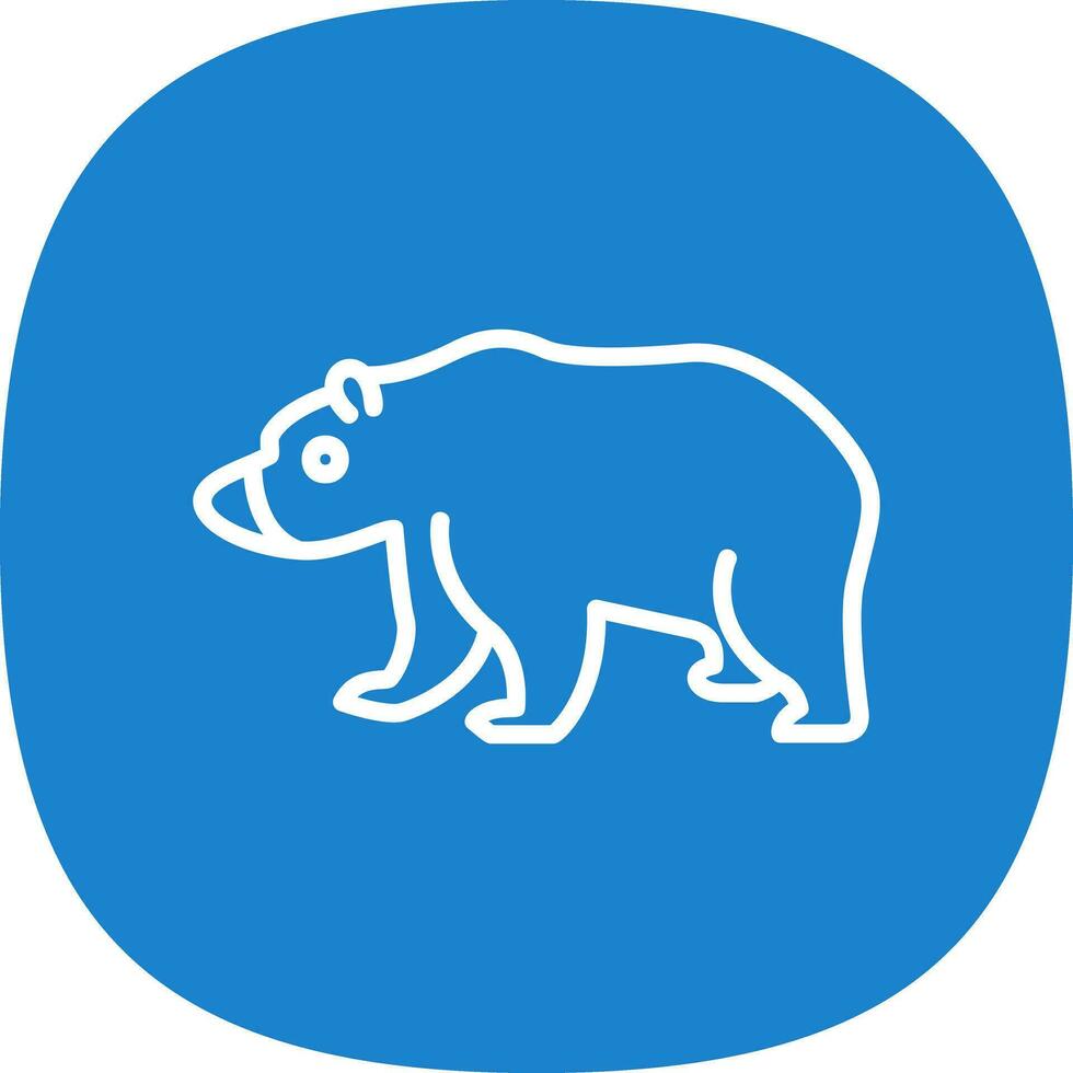 diseño de icono de vector de oso