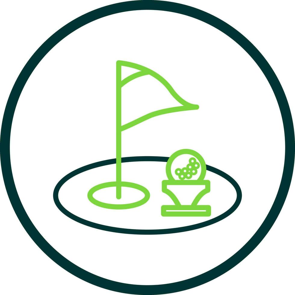 Golf hole Vector Icon Design