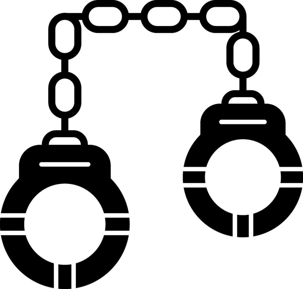 Handcuffs Vector Icon Design