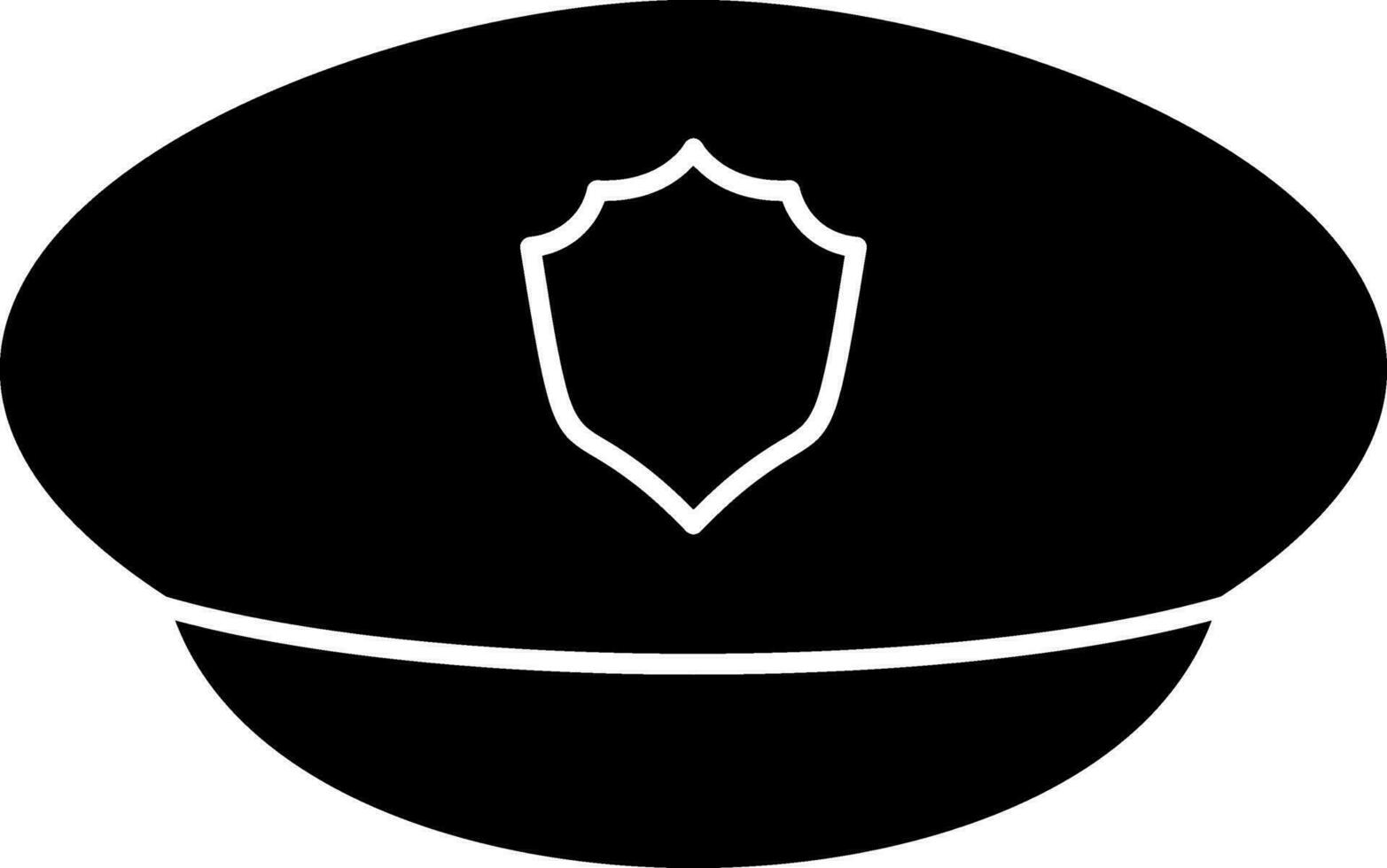 diseño de icono de vector de sombrero de policía