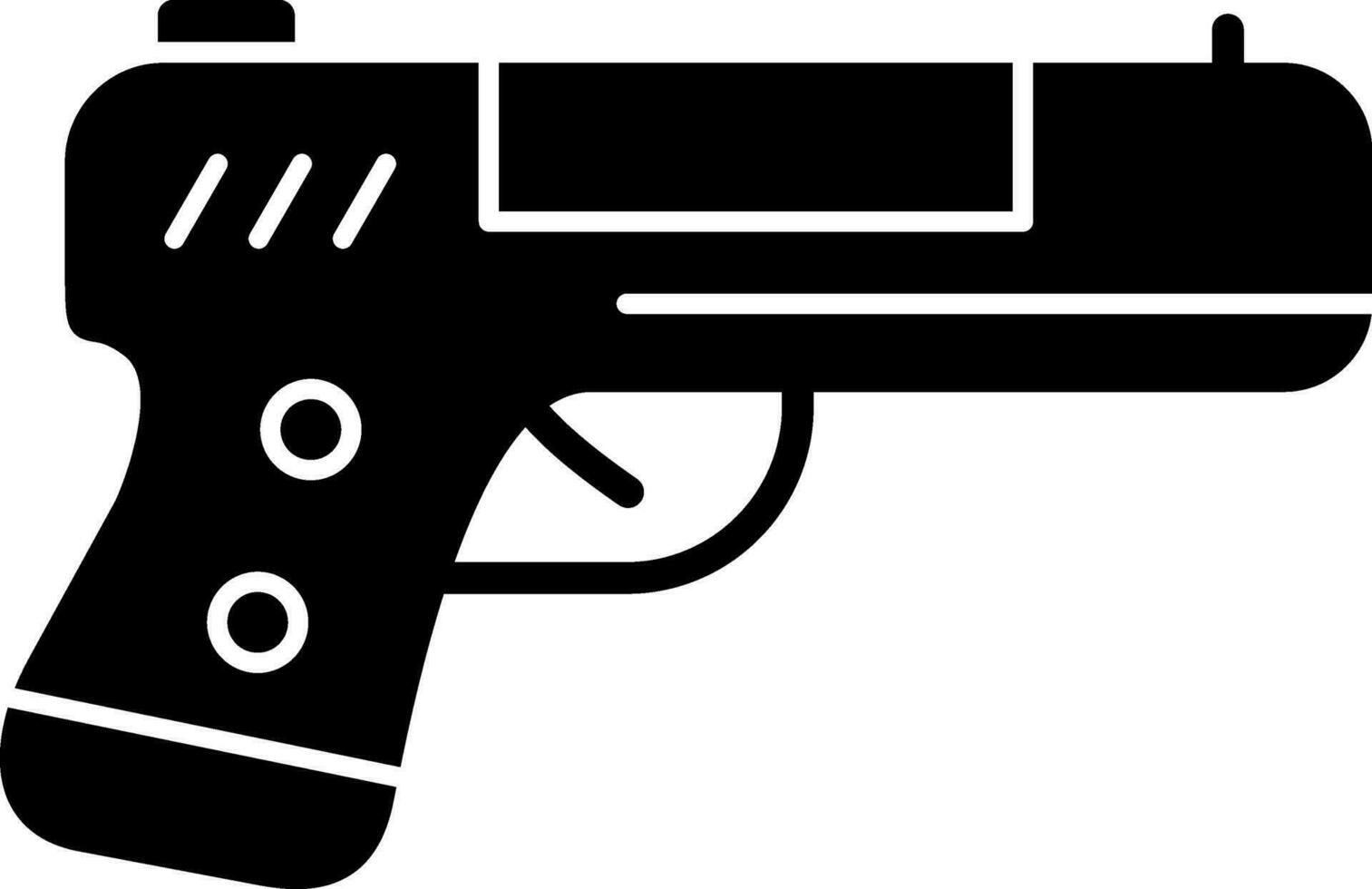 Handgun Vector Icon Design