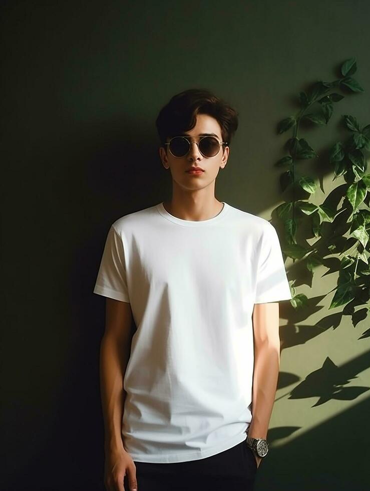 Blank T shirt photo for mockup design