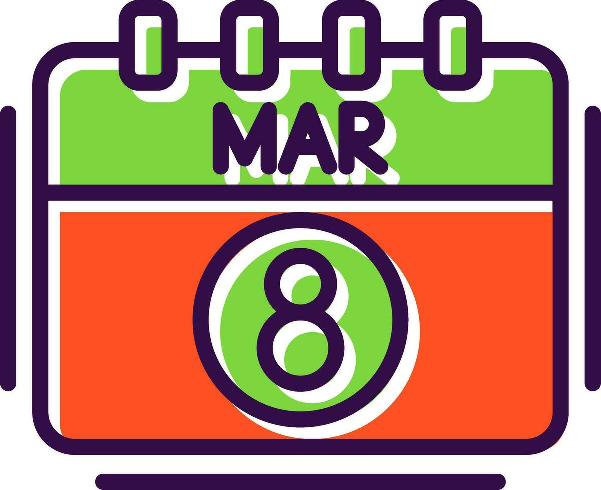 marzo vector icono diseño