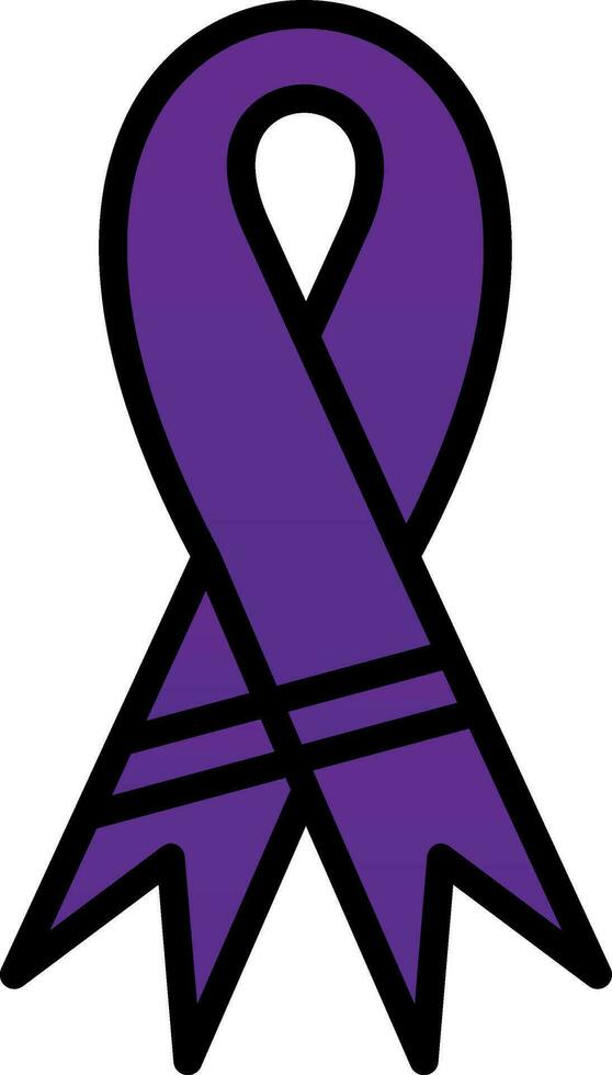 Purple ribbon Vector Icon Design