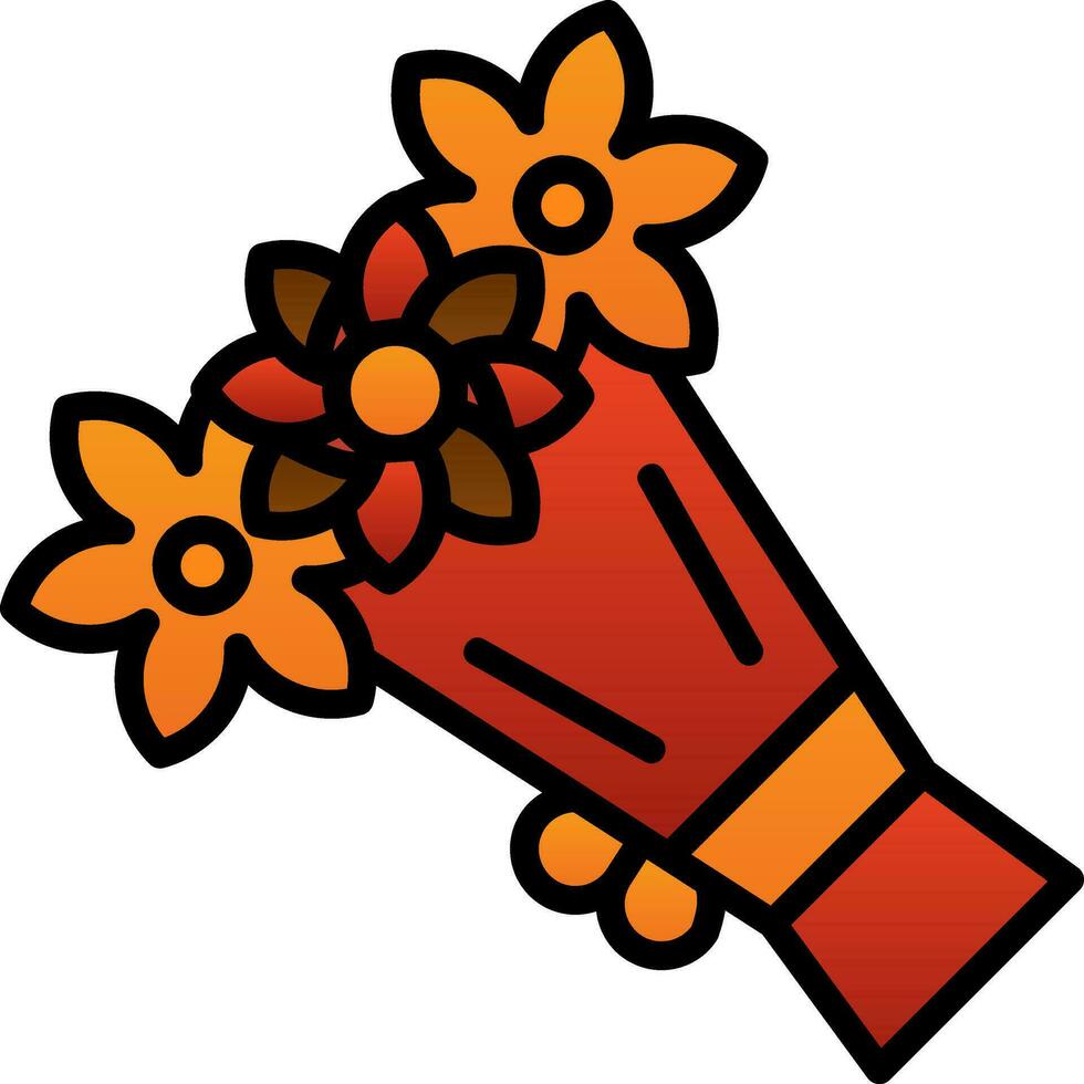 Bouquet Vector Icon Design