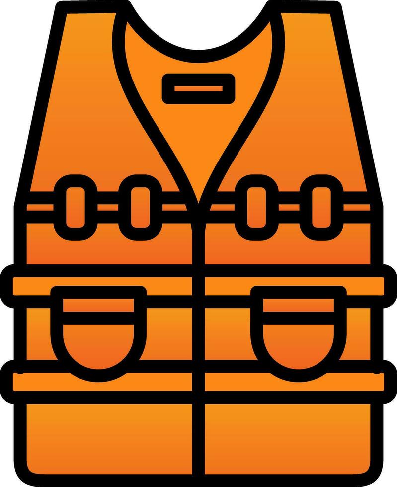 Bulletproof vest Vector Icon Design