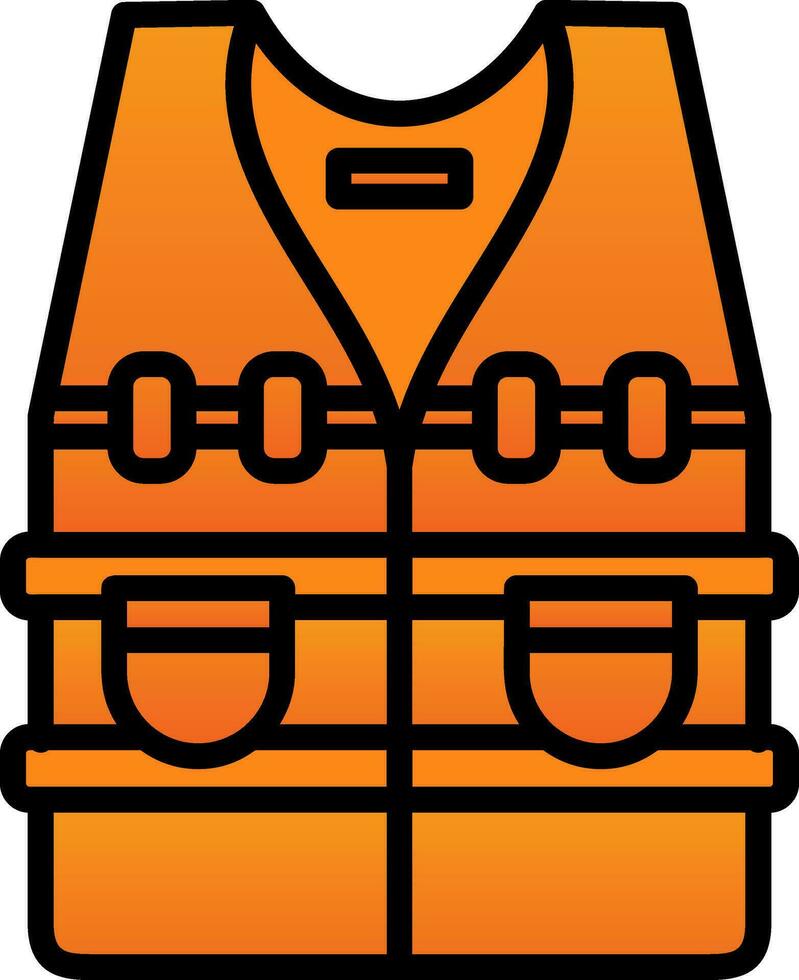 Bulletproof vest Vector Icon Design