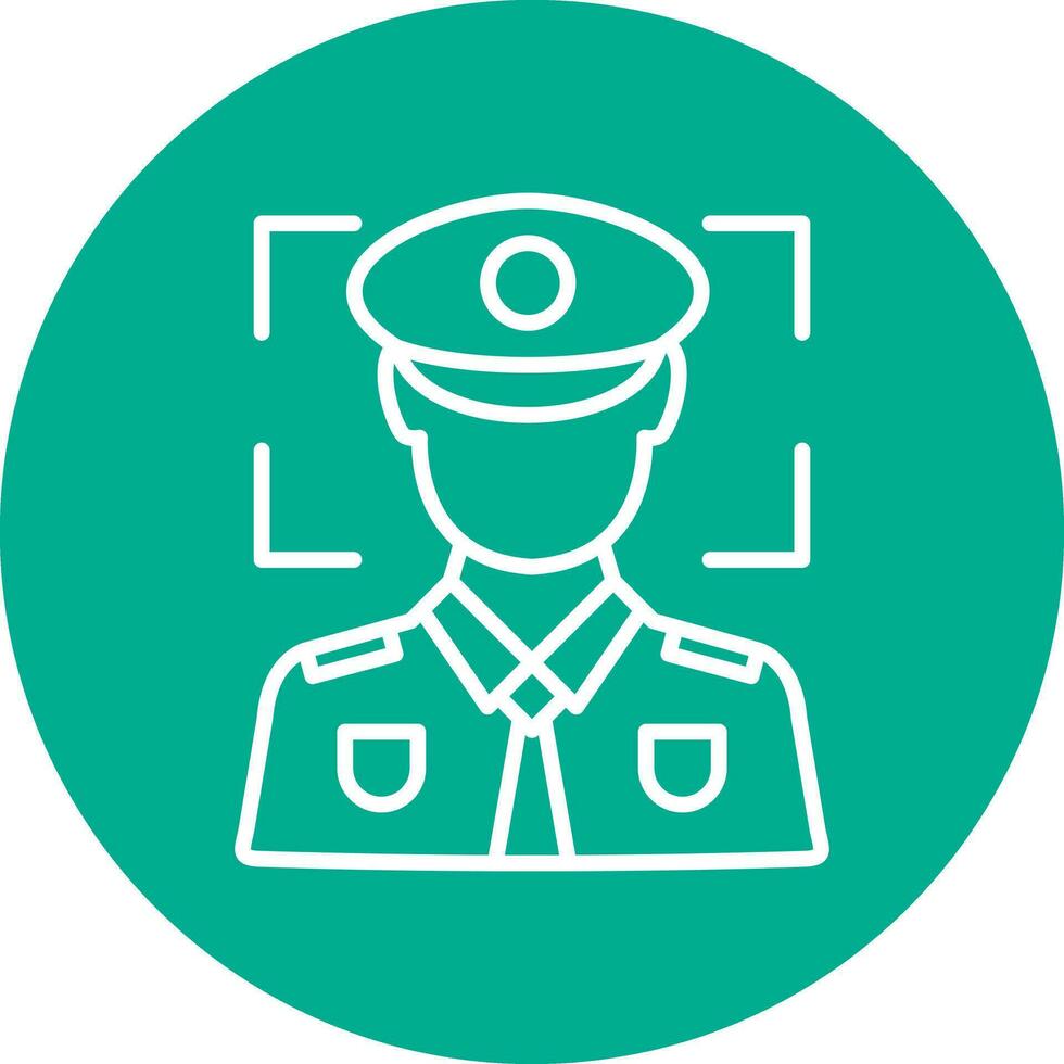 Face recognition Vector Icon Design